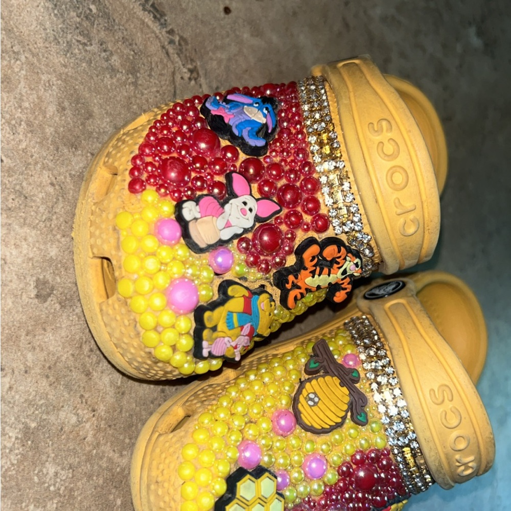 Crocs Kids Yellow Beaded Clogs